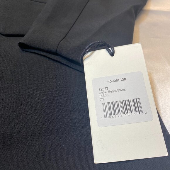 Bagatelle Sport Black Belted Blazer Peak Lapel Self-Tie Waist Jacket,Size XS,NEW - Picture 7 of 16